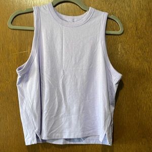 Classic fit cotton blend tank pretty Lavender color